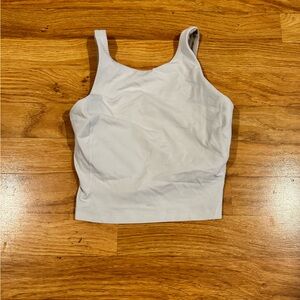 Lululemon Align tank high waisted near the neck, White with tan on the inside
